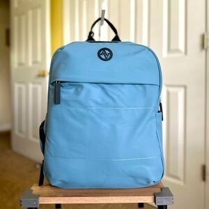 NWT Adrienne Vittadini Stylish Adirondack Pretty Blue Nylon Backpack